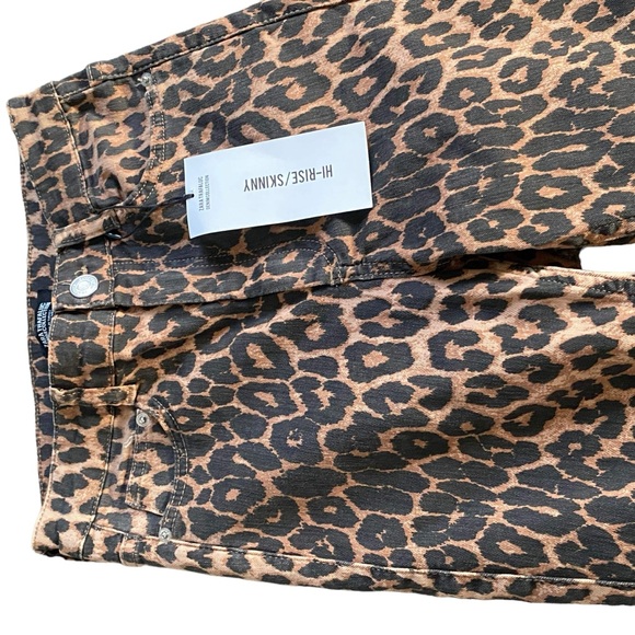 Zara Trafaluc Hi-Rise Skinny Leopard Animal Print Jeans Size 4 NWT - Picture 9 of 9